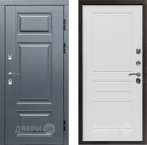 Входная металлическая Дверь Престиж TERMO с терморазрывом Премиум Грэй Классика Лиственница белая в Электрогорске