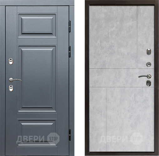 Дверь Престиж TERMO с терморазрывом Премиум Грэй Горизонт Бетон светлый в Электрогорске