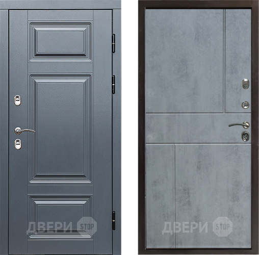 Дверь Престиж TERMO с терморазрывом Премиум Грэй Горизонт Бетон темный в Электрогорске