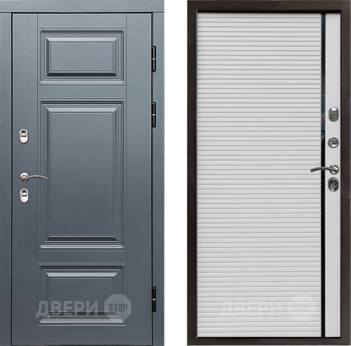 Входная металлическая Дверь Престиж TERMO с терморазрывом Премиум Грэй Porte Белый в Электрогорске