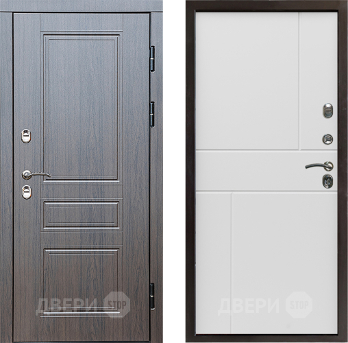 Дверь Престиж TERMO с терморазрывом Классика Горизонт Бетон белый в Электрогорске