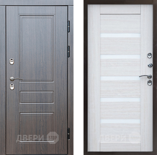 Входная металлическая Дверь Престиж TERMO с терморазрывом Классика Царга Лиственница белая в Электрогорске