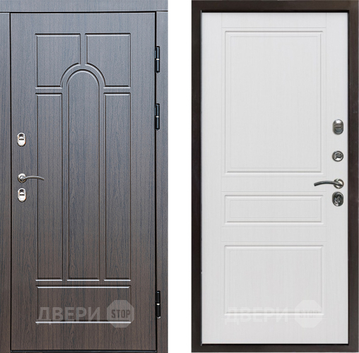 Входная металлическая Дверь Престиж TERMO с терморазрывом Арка Классика Белое дерево в Электрогорске