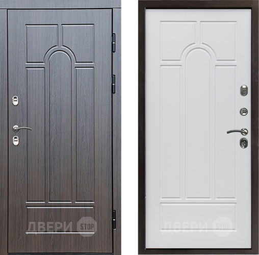 Входная металлическая Дверь Престиж TERMO с терморазрывом Арка Арка Белое дерево в Электрогорске