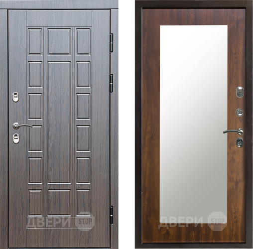 Входная металлическая Дверь Престиж TERMO с терморазрывом Престиж Зеркало пастораль Дуб в Электрогорске