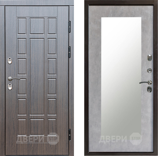 Дверь Престиж TERMO с терморазрывом Престиж Зеркало пастораль Бетон светлый в Электрогорске