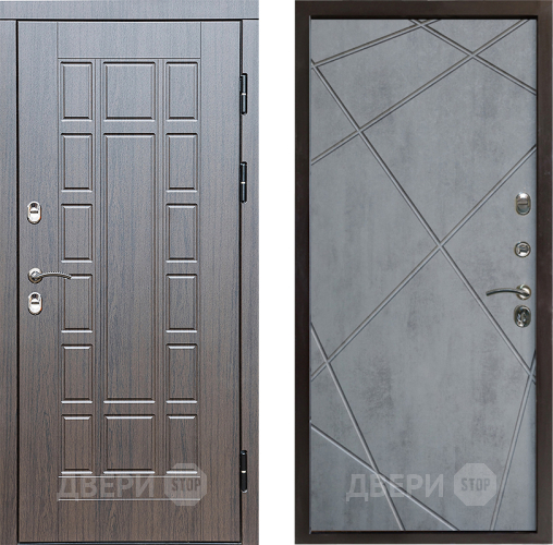 Входная металлическая Дверь Престиж TERMO с терморазрывом Престиж Лучи Бетон темный в Электрогорске