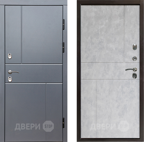 Входная металлическая Дверь Престиж TERMO с терморазрывом Горизонт Грэй Горизонт Бетон светлый в Электрогорске