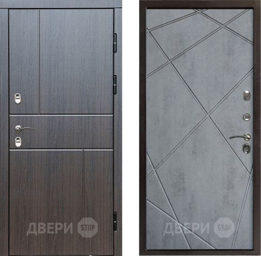 Входная металлическая Дверь Престиж TERMO с терморазрывом Горизонт Венге Лучи Бетон темный в Электрогорске