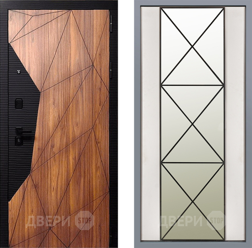 Дверь Заводские двери Морра Зеркало Перфекто Структурное дерево в Электрогорске