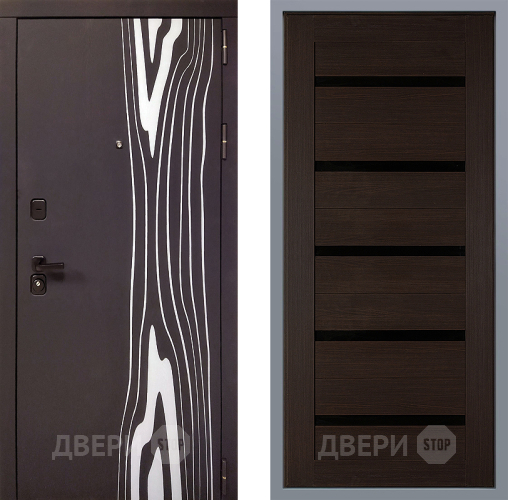 Дверь Заводские двери Леванте СБ-1 орех тисненый в Электрогорске