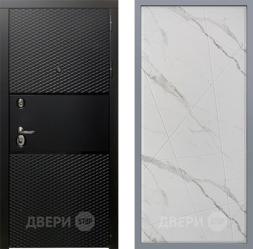 Дверь Заводские двери Тефлон Флитта Мрамор белый в Электрогорске