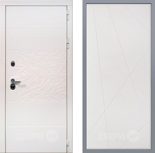 Дверь Заводские двери Дэко Вайт Флитта Белый софт в Электрогорске