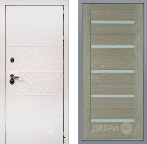 Дверь Заводские двери Дэко Вайт СБ-1 Капучино в Электрогорске