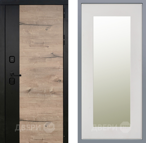 Дверь Заводские двери Ларте Зеркало Модерн Белый софт в Электрогорске