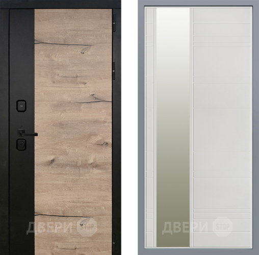 Дверь Заводские двери Ларте Зеркало Лира Белый софт в Электрогорске