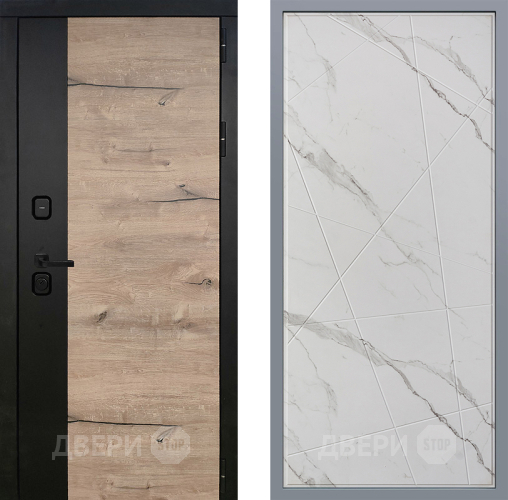 Дверь Заводские двери Ларте Флитта Мрамор белый в Электрогорске