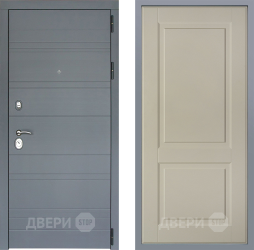 Дверь Заводские двери Лира Софт графит Доррен Шампань в Электрогорске