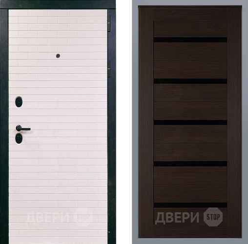 Дверь Заводские двери Сохо СБ-1 орех тисненый в Электрогорске