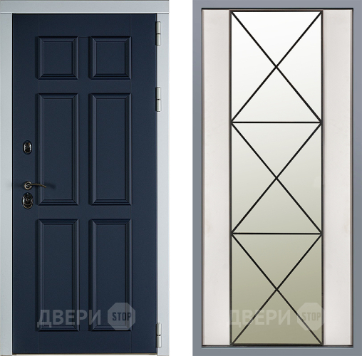 Дверь Заводские двери Стокгольм Зеркало Перфекто Структурное дерево в Электрогорске