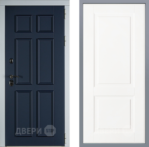 Дверь Заводские двери Стокгольм Доррен Белый софт в Электрогорске
