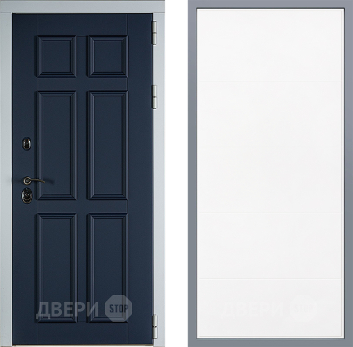 Дверь Заводские двери Стокгольм Тривия Белый софт в Электрогорске