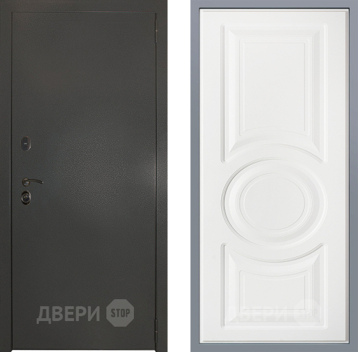 Дверь Заводские двери Эталон 3к антик серебро Неаполь Лофт белый в Электрогорске