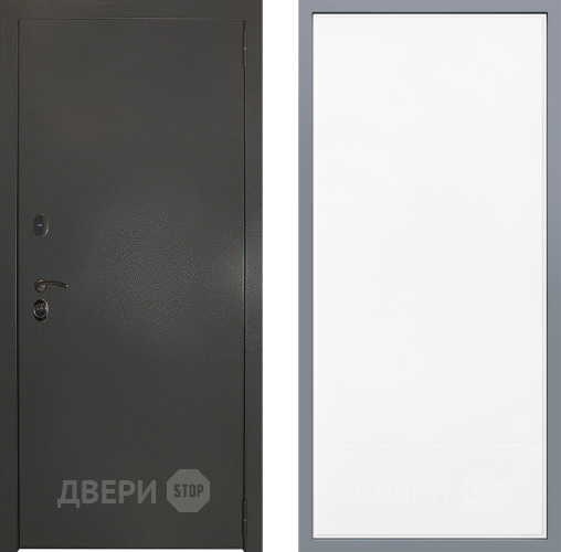 Дверь Заводские двери Эталон 3к антик серебро Тривия Белый софт в Электрогорске