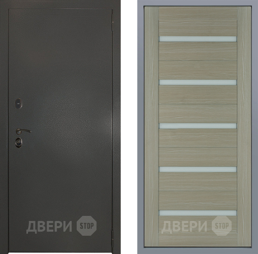Дверь Заводские двери Эталон 3к антик серебро СБ-1 Капучино в Электрогорске