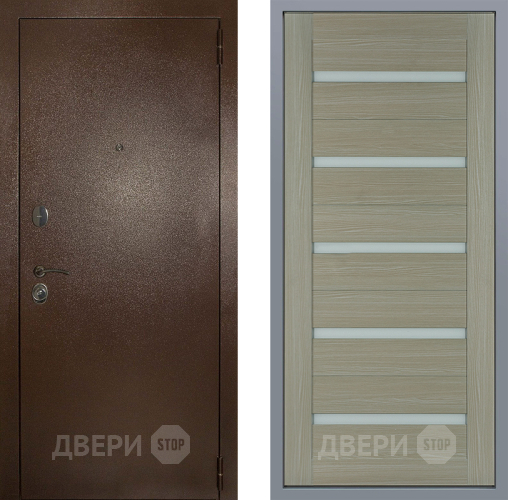 Дверь Заводские двери Эталон 3к антик медь СБ-1 Капучино в Электрогорске