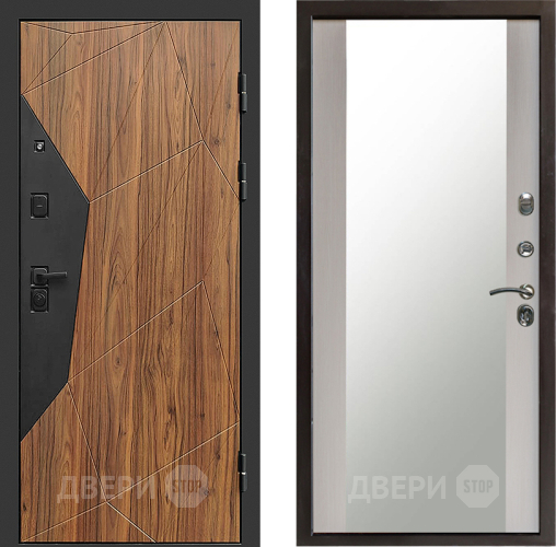 Входная металлическая Дверь Престиж Avangard Зеркало Лиственница белая в Электрогорске