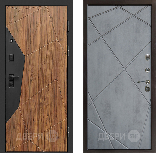 Входная металлическая Дверь Престиж Avangard Лучи Бетон темный в Электрогорске