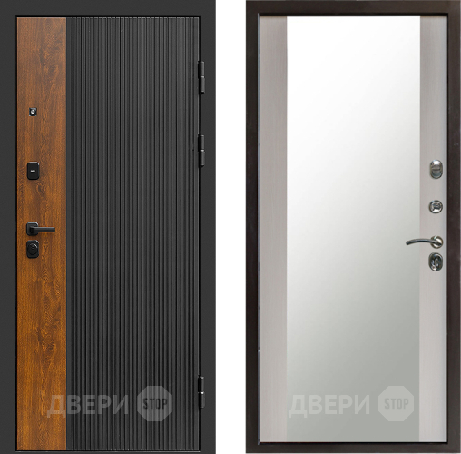 Входная металлическая Дверь Престиж Prestizh Зеркало Лиственница белая в Электрогорске