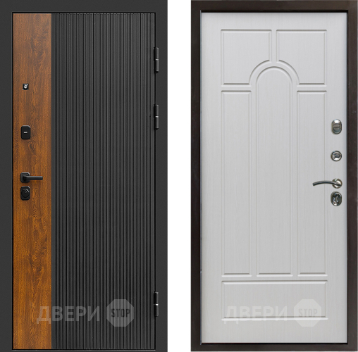 Входная металлическая Дверь Престиж Prestizh Арка Лиственница белая в Электрогорске