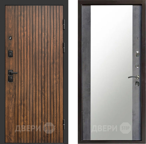 Входная металлическая Дверь Престиж Tvist Зеркало Бетон темный в Электрогорске
