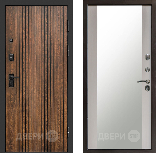 Входная металлическая Дверь Престиж Tvist Зеркало Лиственница белая в Электрогорске