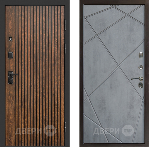 Входная металлическая Дверь Престиж Tvist Лучи Бетон темный в Электрогорске