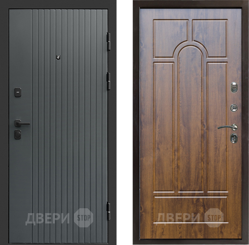 Входная металлическая Дверь Престиж Tvist Grey Арка Дуб в Электрогорске