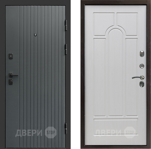 Входная металлическая Дверь Престиж Tvist Grey Арка Лиственница белая в Электрогорске