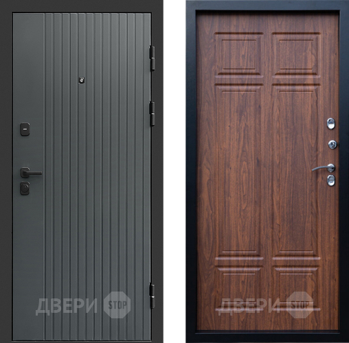 Входная металлическая Дверь Престиж Tvist Grey Премиум Орех темный в Электрогорске