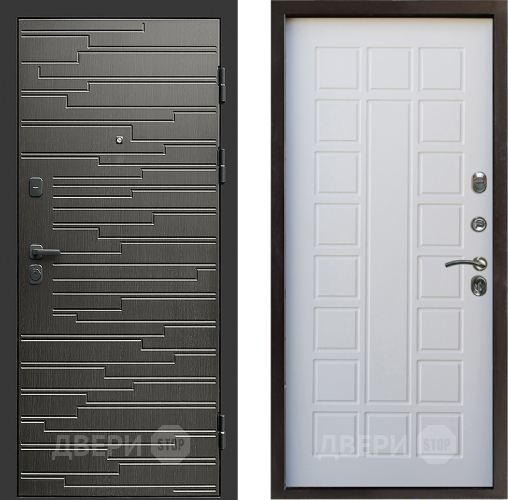 Входная металлическая Дверь Престиж Rivera Престиж Белое дерево в Электрогорске