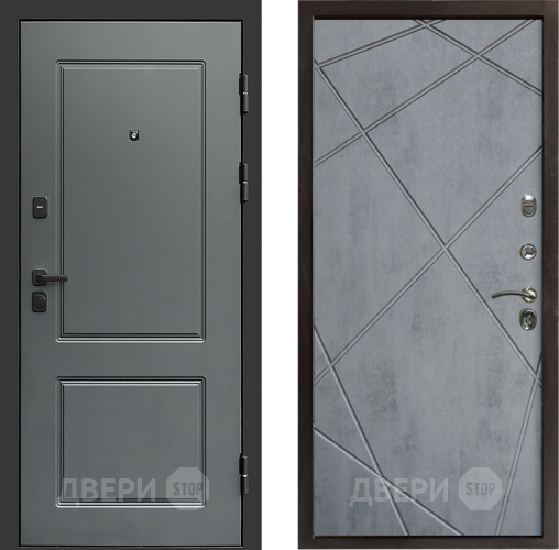 Входная металлическая Дверь Престиж Verona Лучи Бетон темный в Электрогорске