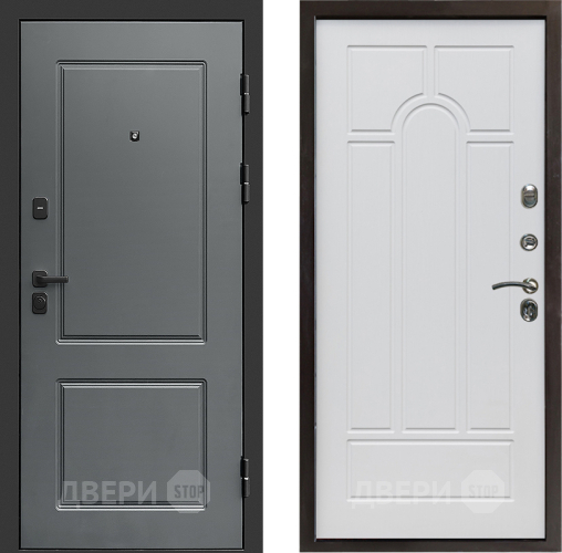 Входная металлическая Дверь Престиж Verona Арка Белое дерево в Электрогорске