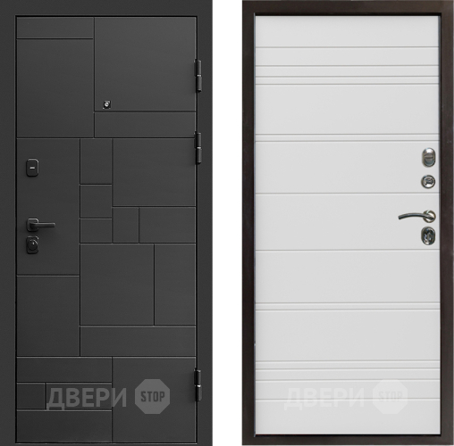 Входная металлическая Дверь Престиж Kvadro Line Белый в Электрогорске