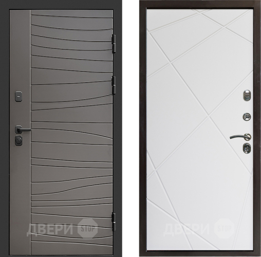 Входная металлическая Дверь Престиж Siciliya Лучи Бетон белый в Электрогорске