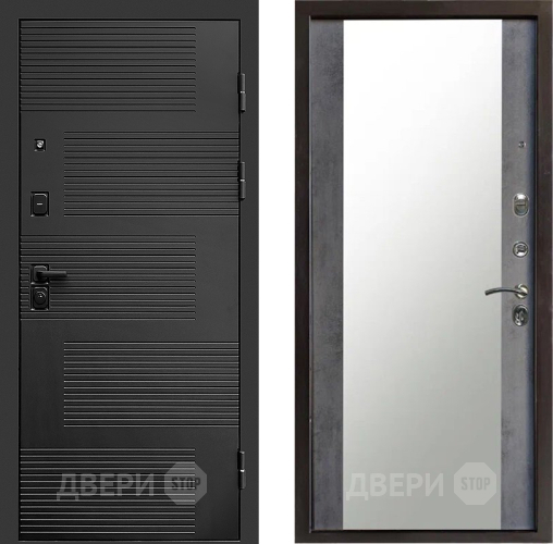 Входная металлическая Дверь Престиж Favorit Зеркало Бетон темный в Электрогорске