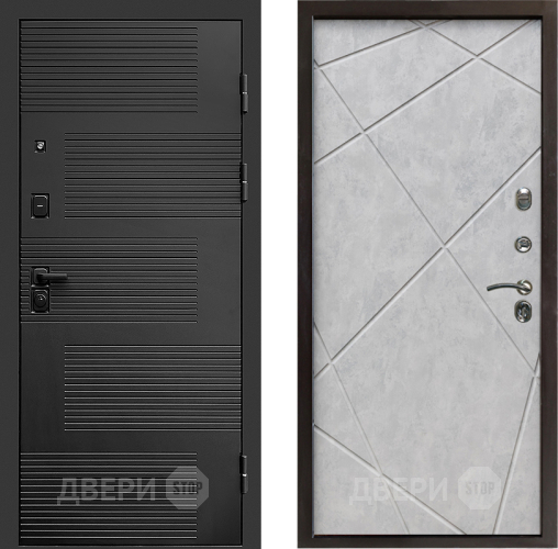 Входная металлическая Дверь Престиж Favorit Лучи Бетон светлый в Электрогорске