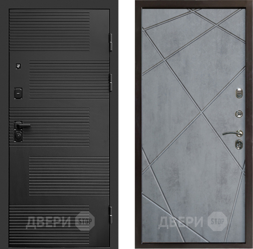 Входная металлическая Дверь Престиж Favorit Лучи Бетон темный в Электрогорске
