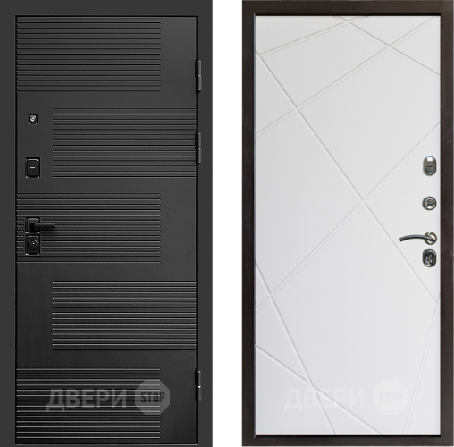 Входная металлическая Дверь Престиж Favorit Лучи Бетон белый в Электрогорске