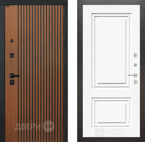Дверь Лабиринт (LABIRINT) Шторм 26 Белый (RAL-9003) в Электрогорске